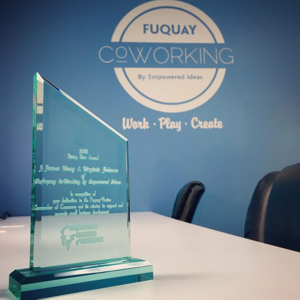 Fuquay Coworking Rising Star Award by the Fuquay-Varina Chamber of Commerce